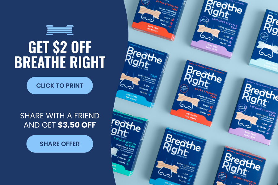 FREE Breathe Right Nasal Strips Sample + Coupon